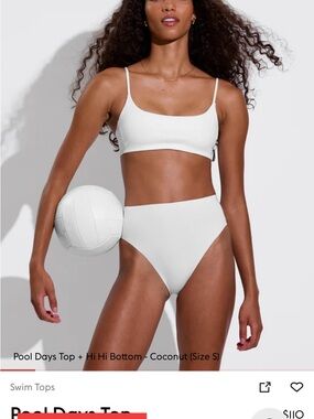 NWOT Left on Friday Pool Day Top in Coconut